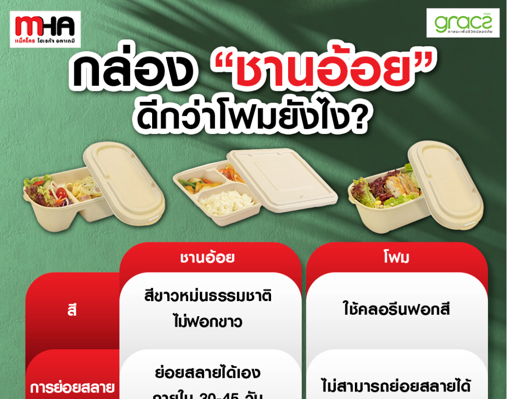 กล่อง "ชานอ้อย" ดีกว่าโฟมยังไง?